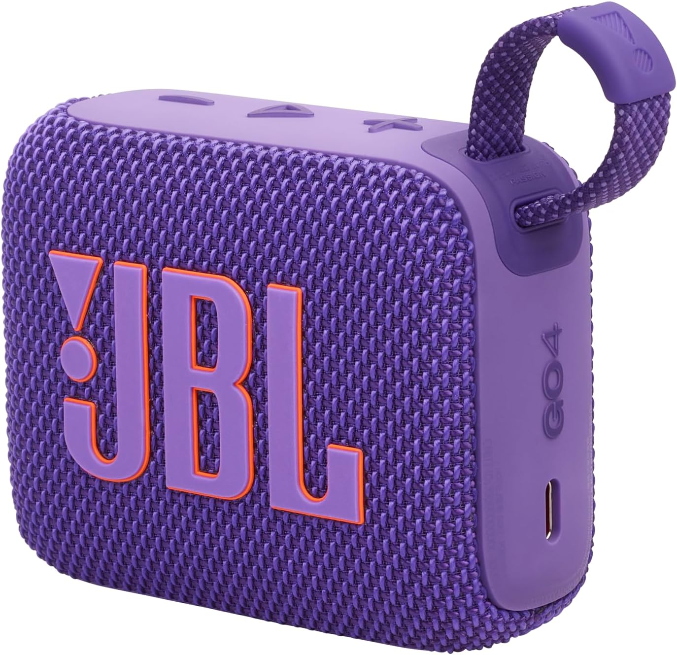 JBL Go 4 in Purple - Portable Bluetooth Speaker Box Pro Sound, Deep Bass and Playtime Boost Function - Waterproof and Dustproof - 7 Hours Runtime