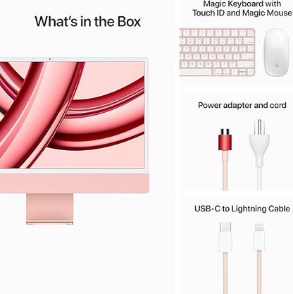 iMac 24-inch M3 Chip 8-Core CPU 10-Core GPU 512GB Red