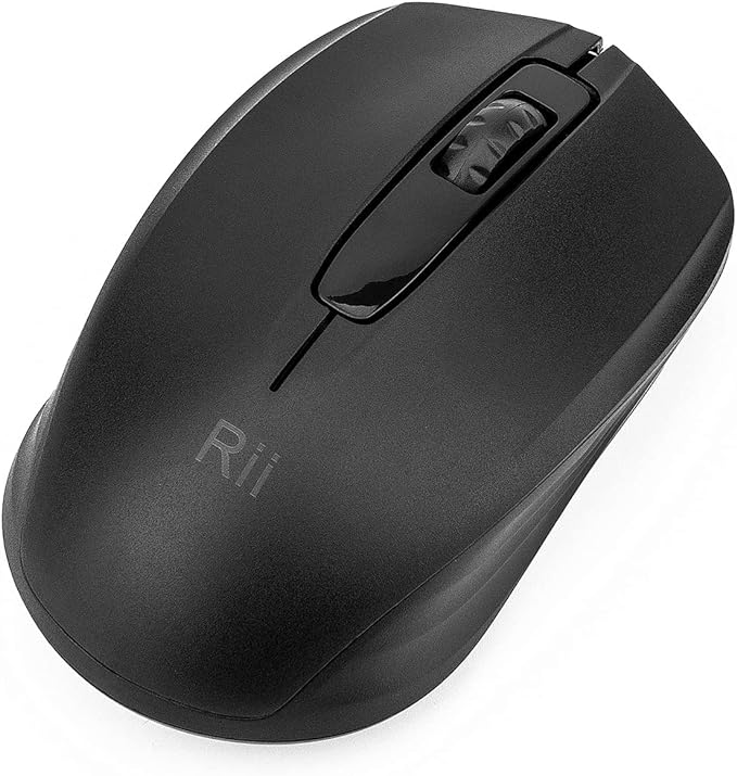 Rii Wireless Mouse, 2.4G Portable Computer Mice for PC, Laptop, Windows,Office Included Wireless USB dongle (Black)