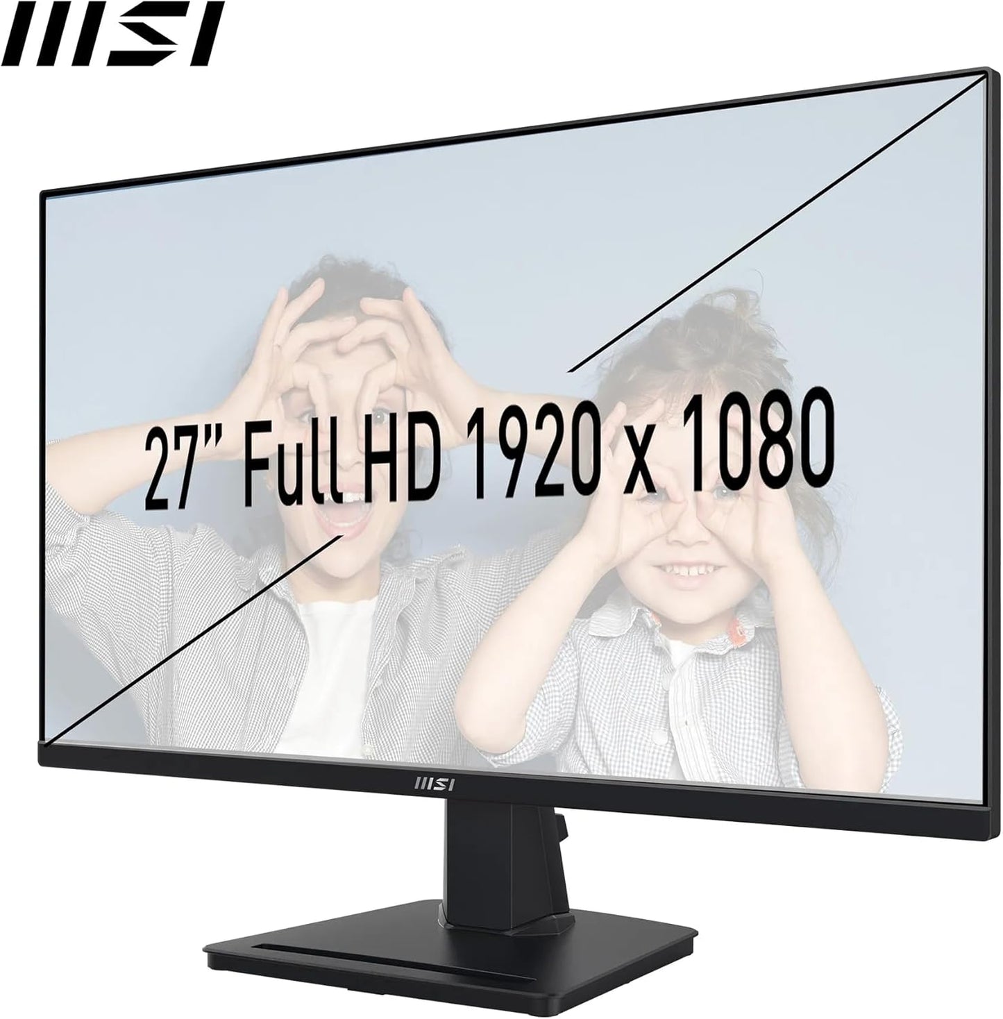 msi PRO MP275 27 Inch Full HD Office Monitor - 1920 x 1080 IPS Panel, 100 Hz, Eye-Friendly Screen, Built-in Speakers, Tilt-Adjustable - HDMI 1.4b, D-Sub (VGA)