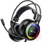 ABKONCORE PC Headset with Dynamic Sensory & Noise-Cancelling Mic, 7.1 Surround Sounds, Mute Controls, LED Light, RGB Light for WFH PC, Laptop, Mac (B780 Shoker Gaming Headset with 7.1 Surround Sound)