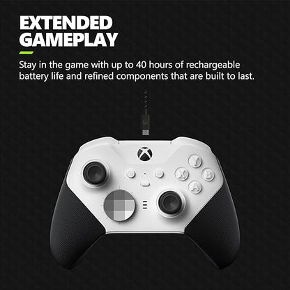 Xbox Elite Series 2 Core Wireless Gaming Controller – White – Xbox Series X|S, Xbox One, Windows PC, Android, and iOS