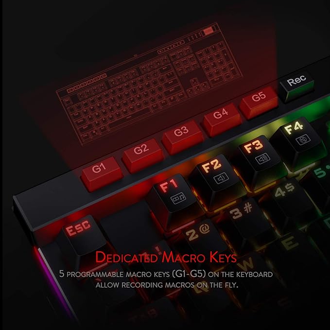 Redragon K580 VATA RGB LED Backlit Mechanical Gaming Keyboard