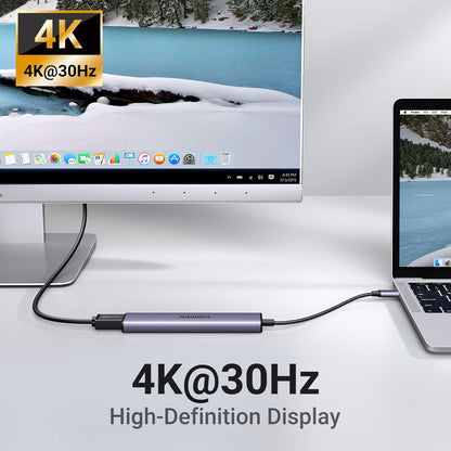 UGREEN Revodok 5-in-1 USB-C Hub with 4K HDMI, 100W Power Delivery, 3 USB-A Data Ports, USB C Hub Multiport Adapter