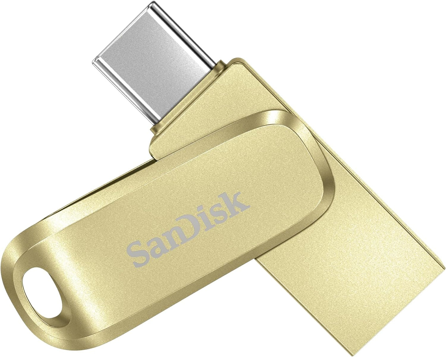 SanDisk Ultra Dual Drive Luxe, Gold, 128GB, Up To 400MB/s Transfer Speed, USB 3.2 Gen 1, 5 Y Warranty