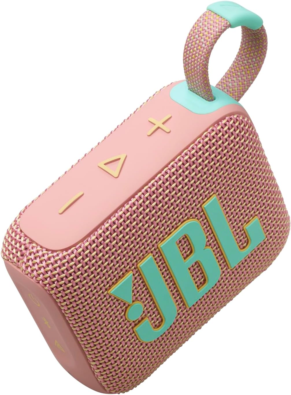 JBL Go 4 - Ultra-Portable, Waterproof and Dustproof Bluetooth Speaker, Big Pro Sound with Punchy bass, 7-Hour Built-in Battery, Made in Part with Recycled Materials (Pink)