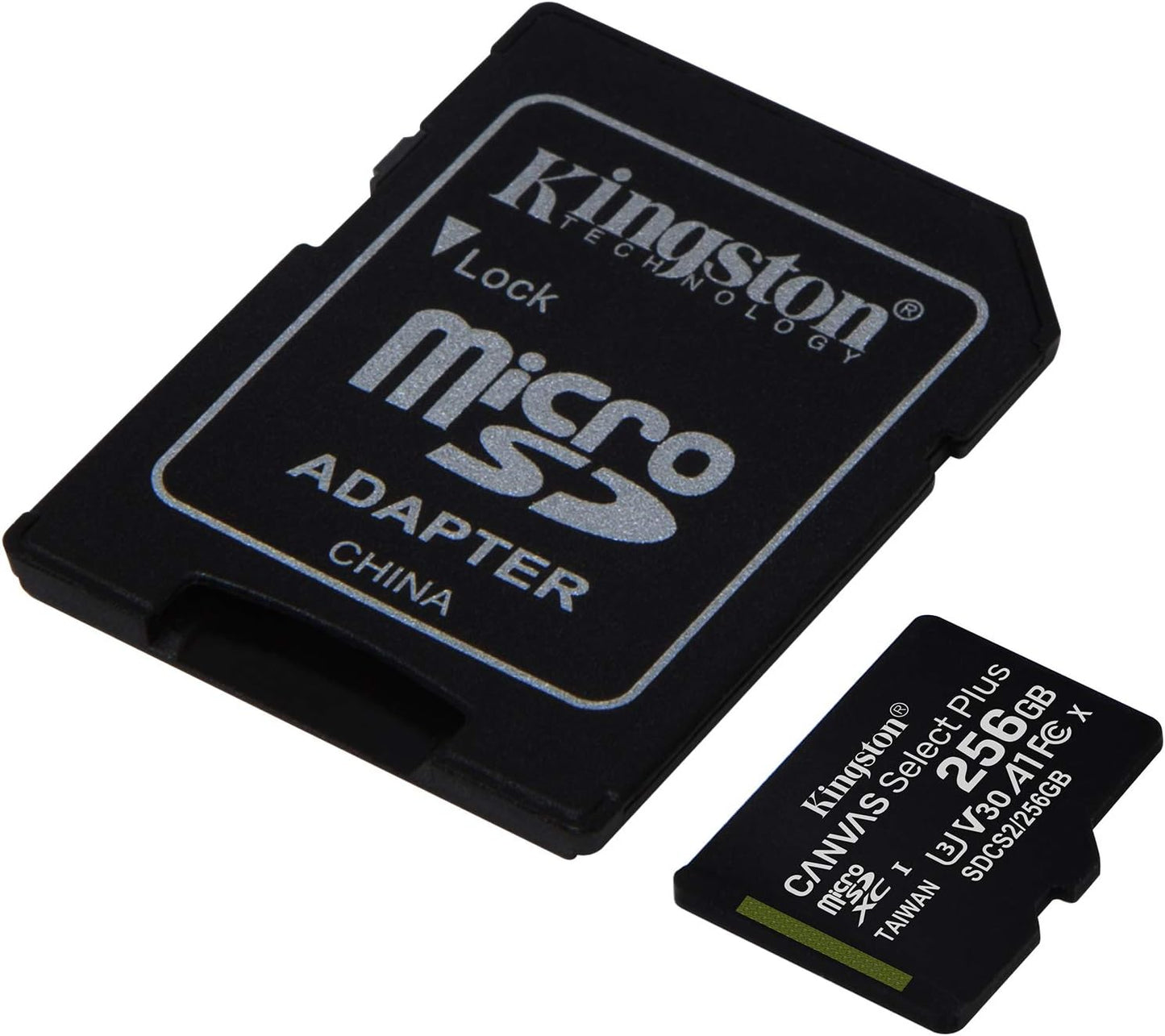 Kingston 256GB MicroSD Class 10 Canvas Select Plus Card with SD Adaptor - SDCS2/256GB