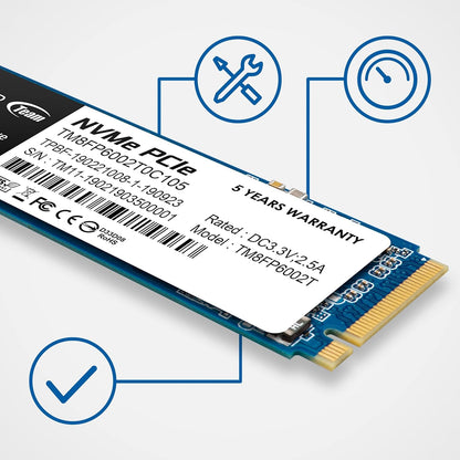 TEAMGROUP MP33 256GB 3D NAND NVMe PCIe M.2 SSD - TM8FP6256G0C101