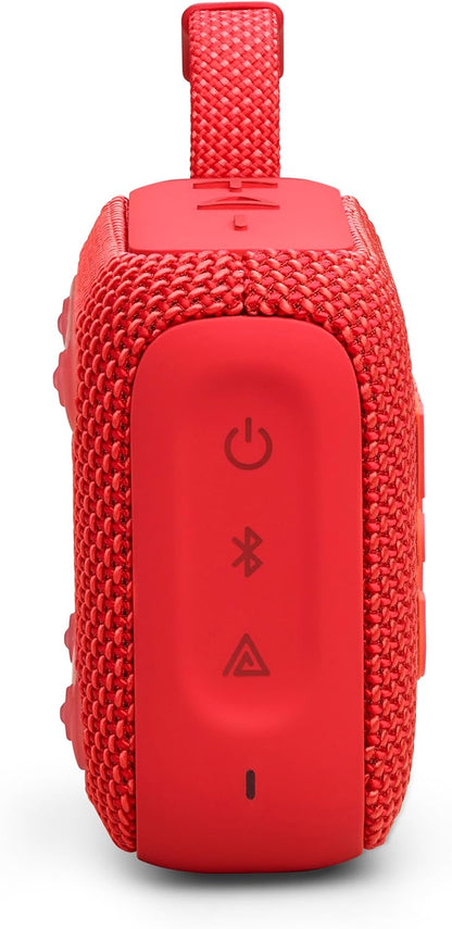 JBL Go 4 in Red - Portable Bluetooth Speaker Box Pro Sound, Deep Bass and Playtime Boost Function - Waterproof and Dustproof - 7 Hours Runtime