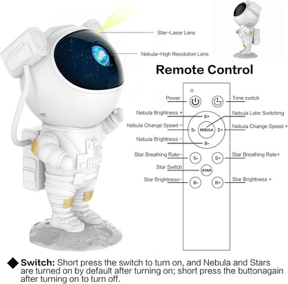 MOLEKSDAL Astronaut Galaxy Star Projector, Astronaut Light Projector, Starry