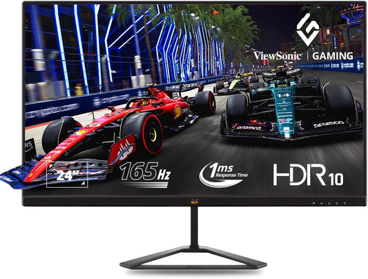 ViewSonic VX2479-HD-PRO 24" Frameless FHD IPS flat 1ms MPRT 180Hz Gaming Monitor, 2 HDMI, DisplayPort, HDR10