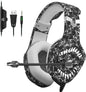 ONIKUMA Pro Gaming Headset with Noise-Cancelling Microphone (Universal) Support PC, Console Video Game Play | 7.1 Stereo Surround Sound, Memory Foam Ear Cups Camo