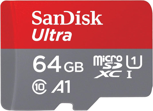 SanDisk Ultra UHS I 64GB MicroSD Card 140MB/s R, for Smartphones, 10 Y Warranty