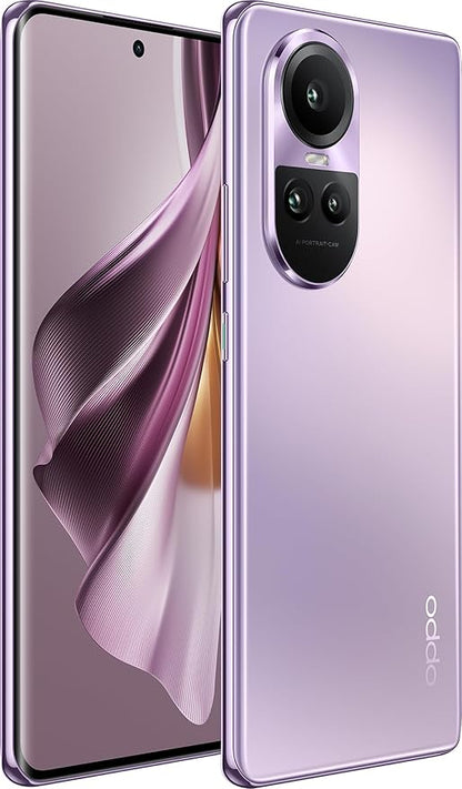 OPPO Reno10 Pro 5G 256GB 12GB Glossy Purple + Free Enco earbuds + Speaker + 12 months extended warranty, Bluetooth, Wi-Fi, USB