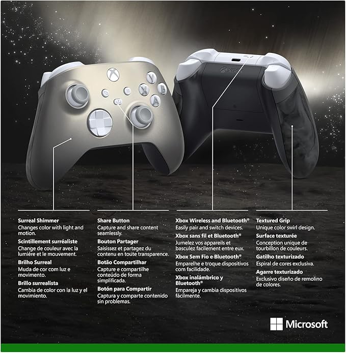 Xbox Wireless Controller For Xbox Series X|S, Xbox One, Windows10/11, Android, and iOS- Lunar Shift Special Edition