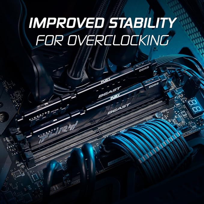 Kingston Fury Beast 16GB DDR5 6000MHz CL36 AMD EXPO and Intel XMP Black Desktop Memory