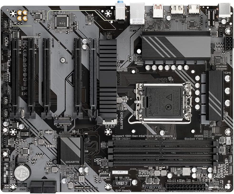 Motherboard|GIGABYTE|Intel B760 Express|LGA1700|ATX|Memory DDR5|Memory slots 4|4xPCI-Express 3.0 1x|1xPCI-Express 4.0 16x|2xM.2|1xHDMI|1xDisplayPort|4xUSB 2.0|1xUSB 3.2|1xUSB-C|1xPS/2,