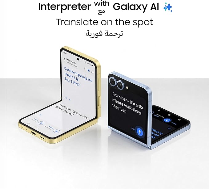 Samsung Galaxy Z Flip6 AI Phone - 12GB RAM + 256GB Storage - Light Blue, Android Smartphone, 50MP Camera, FlexCam, Long Battery Life, 1 Year Warranty/Local Version - T