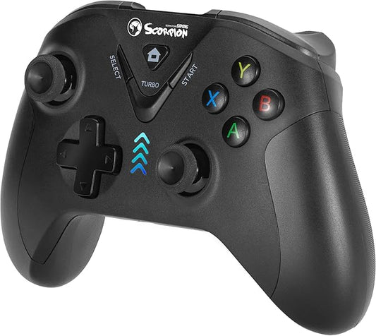 MARVO GT-019 Wired USB Gaming Controller - Dual motors for vibration feedback - Double triggers and analog bumpers - Analog mini sticks with Xbox positioning PC/PS-3