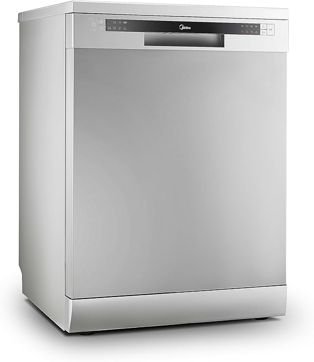 Midea Dishwasher - WQP13-5201C-S - 6 programs - Free standing - 13 Place set - Silver