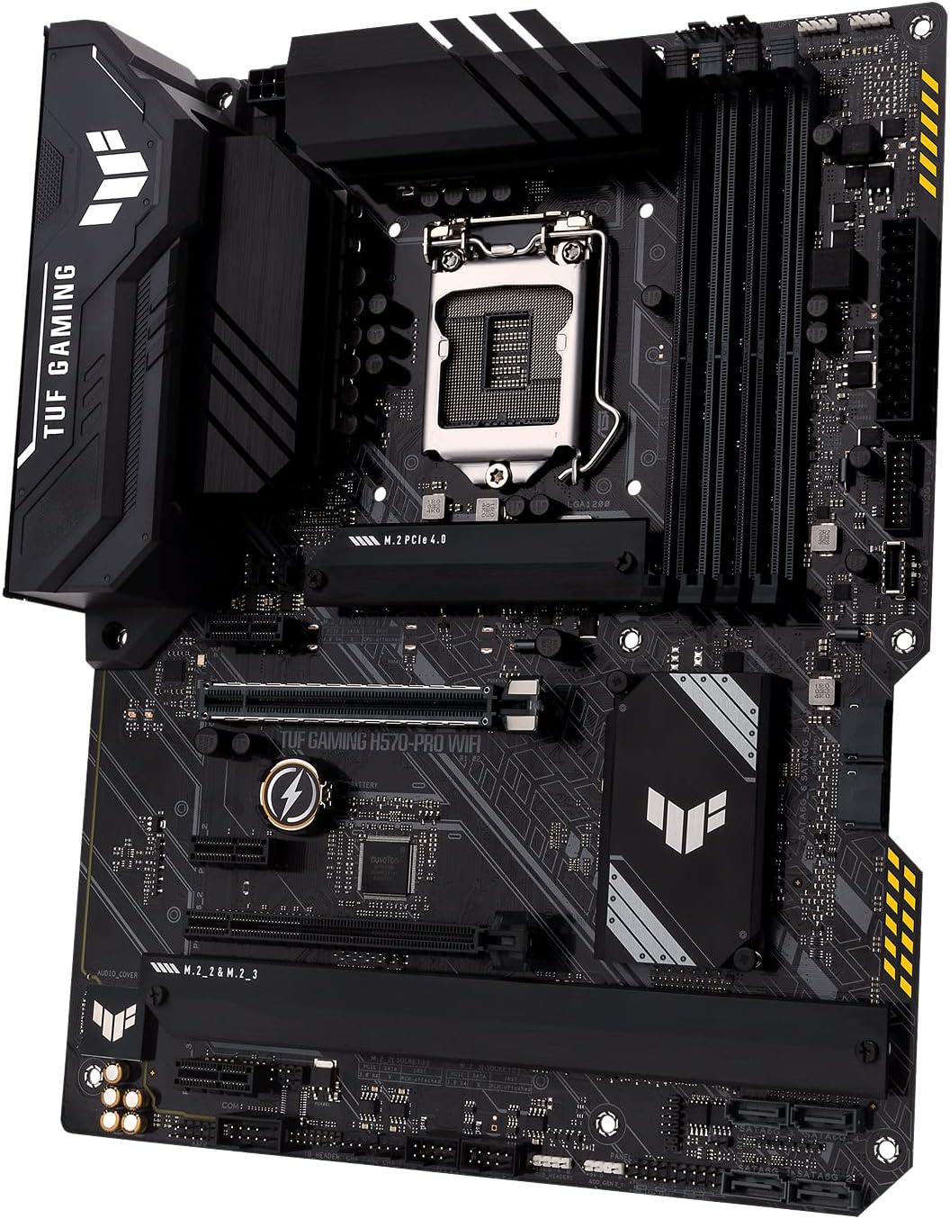 ASUS TUF GAMING H570-PRO WIFI (INTEL H570) LGA 1200 ATX gaming motherboard with PCIe 4.0, three M.2 slots, 8+1 DrMOS