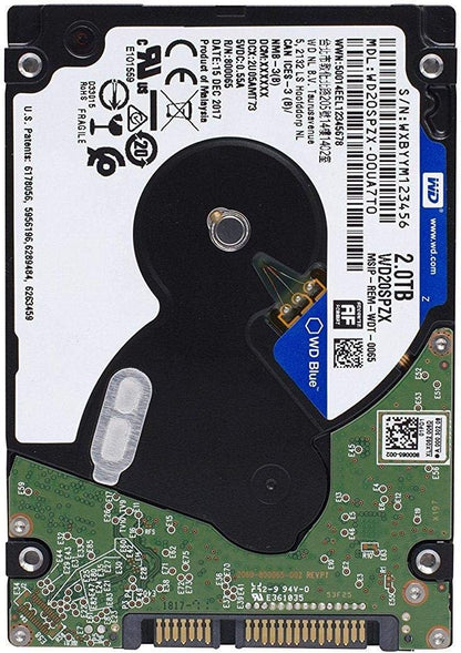 WD 2TB Laptop Hard Drive SATA 6Gb/s 128MB Cache 2.5-Inch 7mm Internal (WD20SPZX)