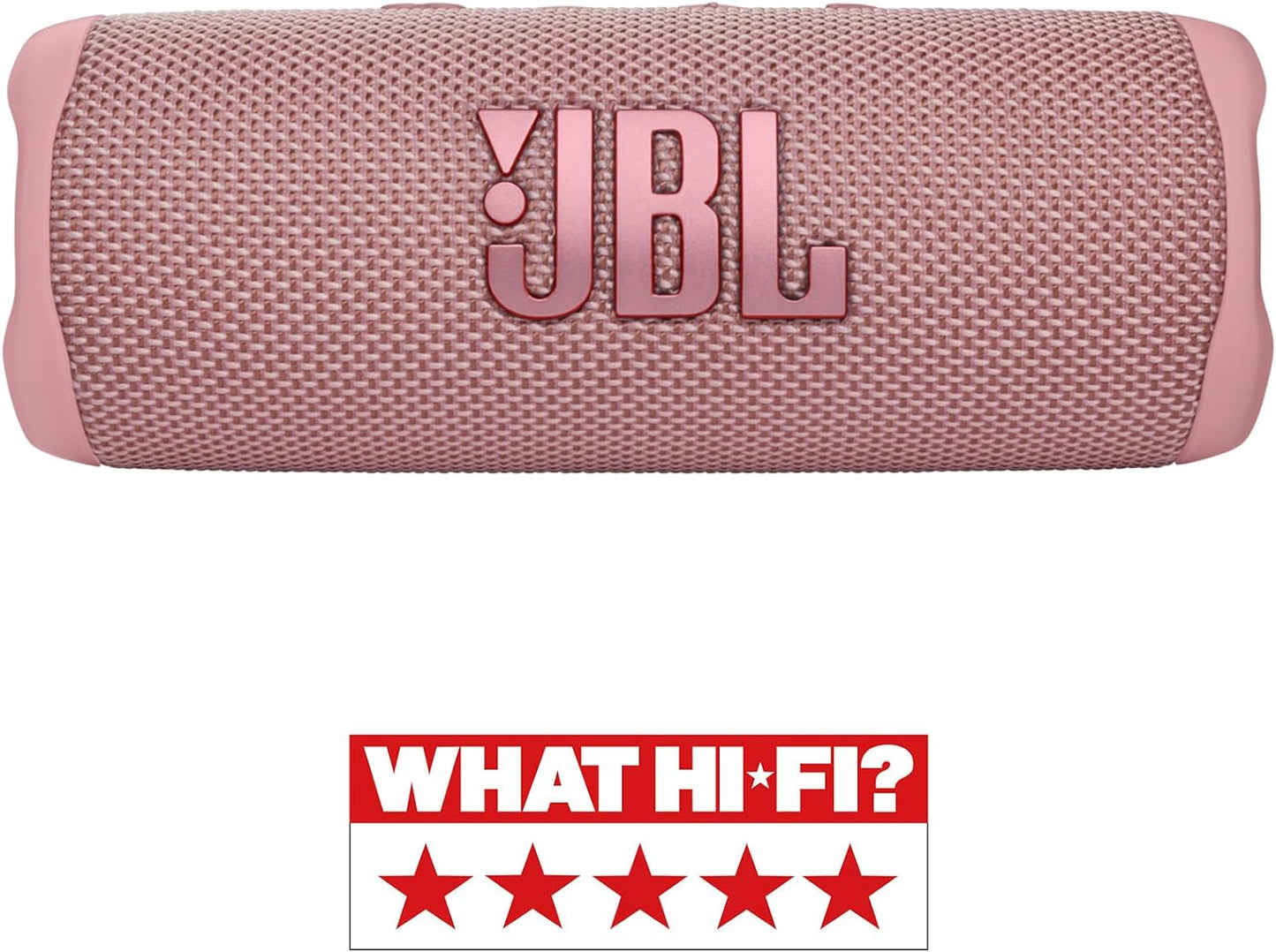 JBL Flip 6 Bluetooth box in Pink: Waterproof portable speaker with 2-way speaker system for powerful sound, up to 12 hours of wireless music play.