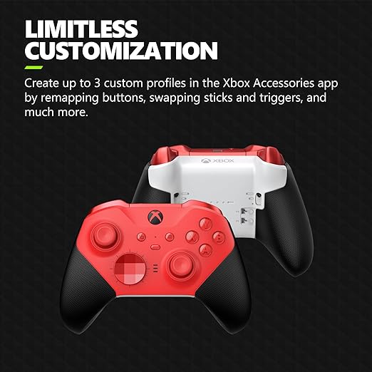 Microsoft - Elite Series 2 Core Wireless Controller for Xbox Series X, Xbox Series S, Xbox One, and Windows PCs - Red