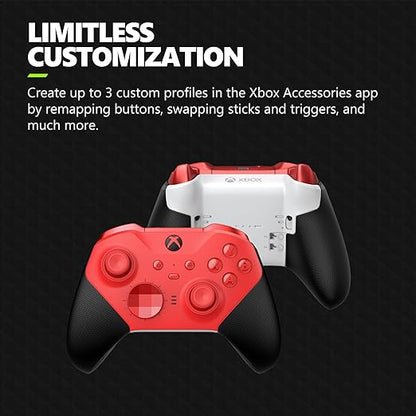 Microsoft - Elite Series 2 Core Wireless Controller for Xbox Series X, Xbox Series S, Xbox One, and Windows PCs - Red