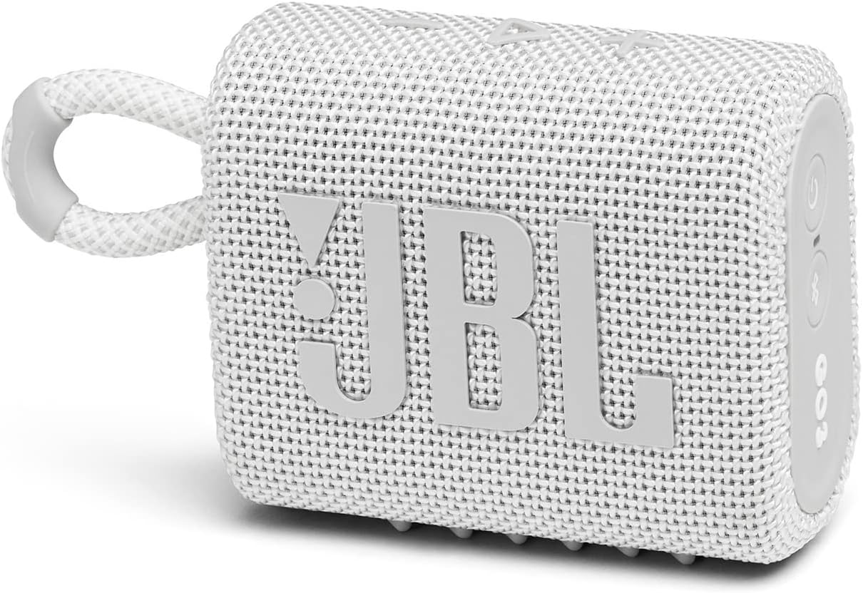 JBL Go 3 Waterproof and Dust Proof Bluetooth Speaker - White