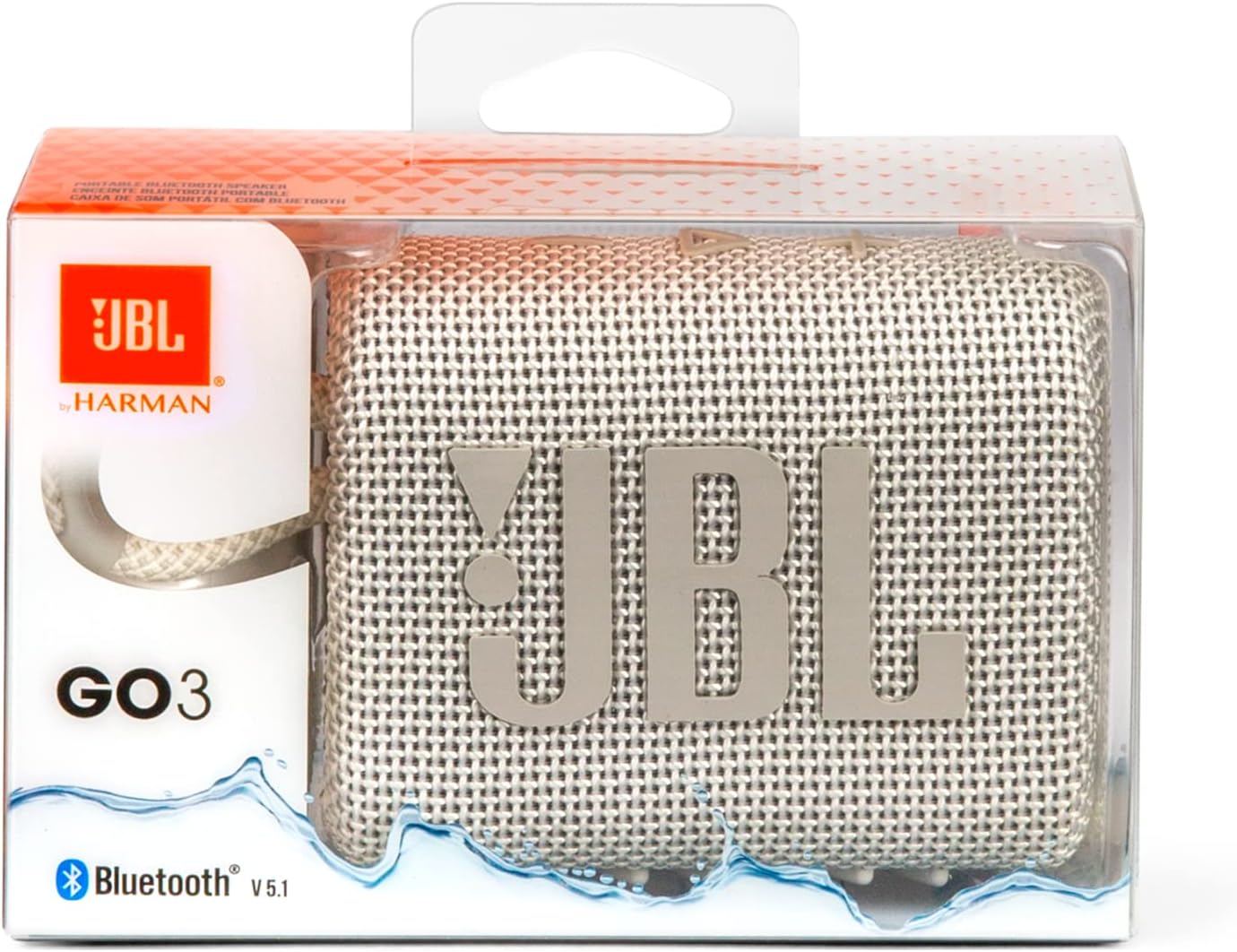 JBL Go 3 Waterproof and Dust Proof Bluetooth Speaker - White