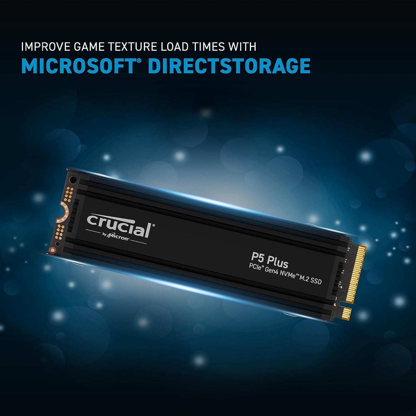 Crucial P5 Plus 2TB Gen4 NVMe M.2 SSD Internal Gaming SSD with Heatsink, Compatible with Playstation 5(PS5) - up to 6600MB/s - CT2000P5PSSD5