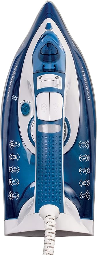 Kenwood Steam Iron 2600 Watts, Steam Shot Up to 140g, Steam emission 45g/min, Anti drip and Anti calc, STP75.000WB – International Warranty