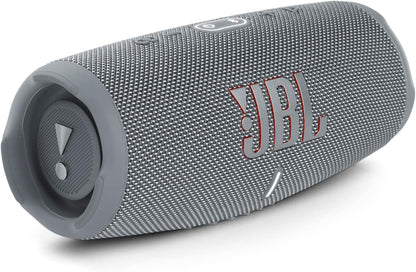 JBL Charge 5 - Portable Bluetooth Speaker with deep bass, IP67 waterproof and dustproof, 20 hours of playtime, built-in powerbank, in gray - T