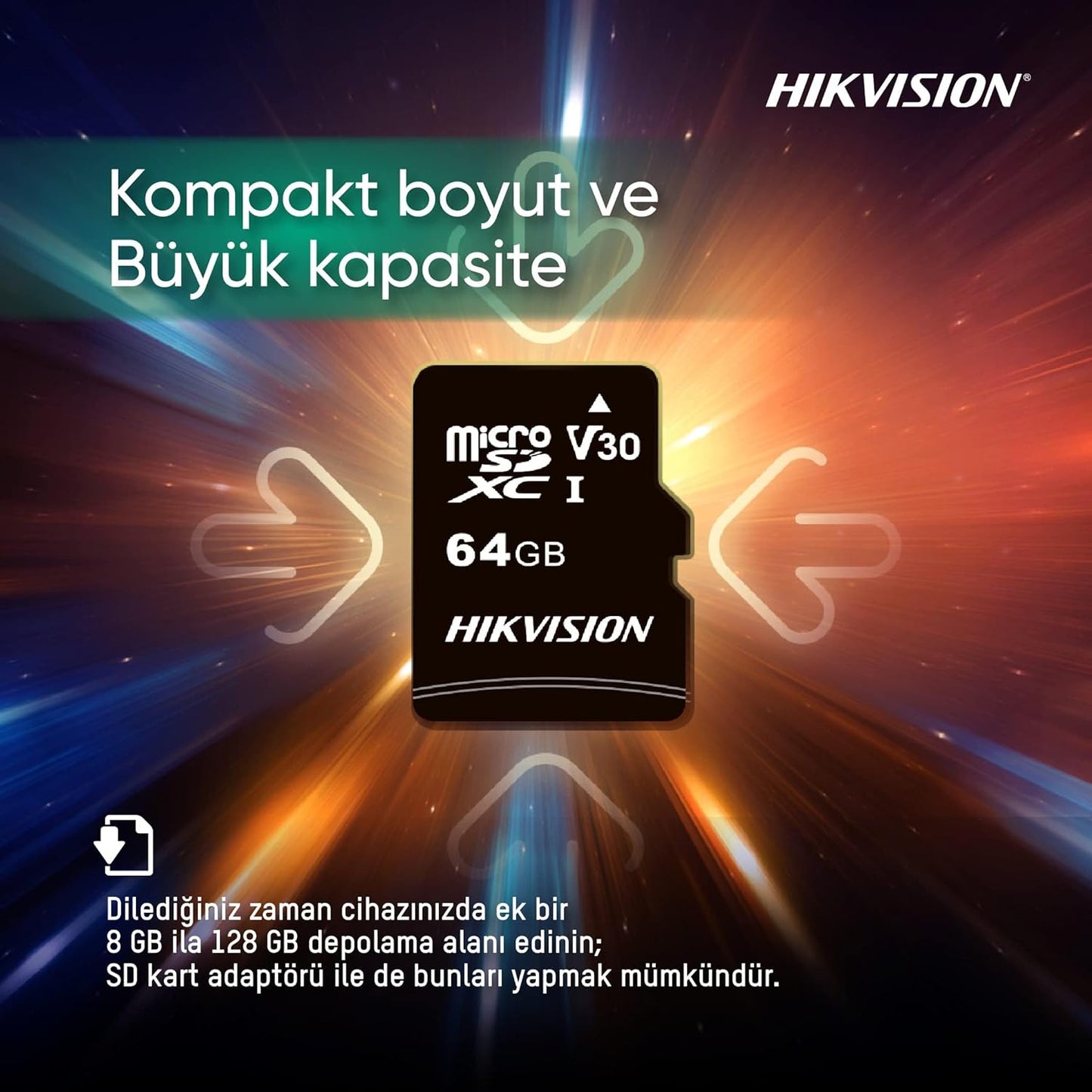 Hikvision microSDHC UHS-I 92 MB/s Card with Adapter 64GB