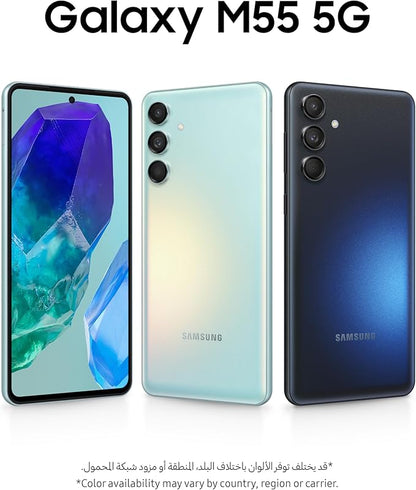 Samsung Galaxy M55 5G, Android Smartphone, Dual SIM Mobile Phone, 8GB RAM, 256GB Storage, Light Green 1 Year Warranty/Local Version - T