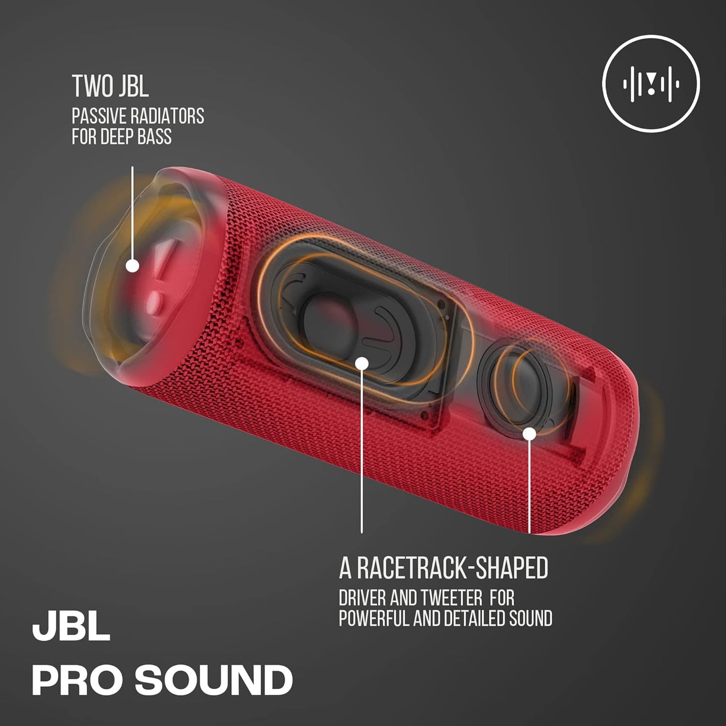 JBL FLIP6RED Flip 6 Portable Bluetooth Speaker - Red