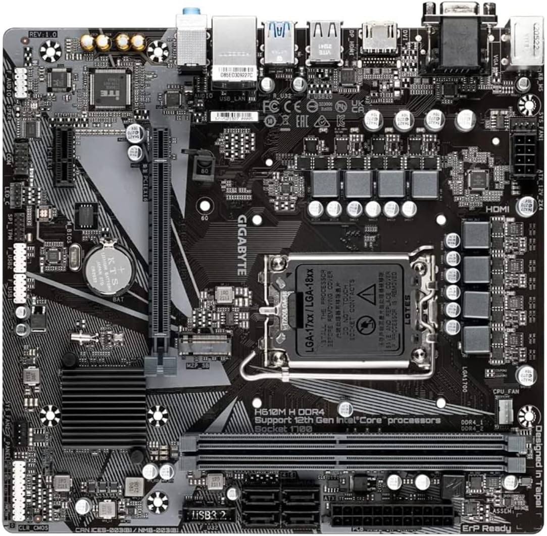 Gigabyte H610M H DDR4 (Socket 1700/B660/DDR4/S-ATA 600/Micro ATX) - T