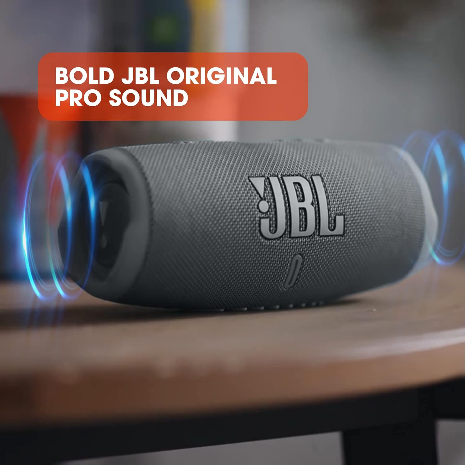 JBL Charge 5 - Portable Bluetooth Speaker with deep bass, IP67 waterproof and dustproof, 20 hours of playtime, built-in powerbank, in gray - T