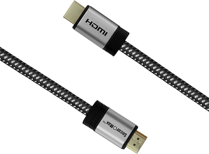 SecurOMax HDMI Cable (4K 60Hz, HDCP 2.2, HDR, 18Gbps) with Braided Cord, 6 Feet