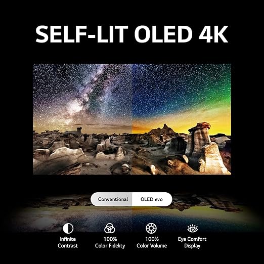 LG, OLED evo TV, 77 inch C3 series, WebOS Smart AI ThinQ, Magic Remote, 4 side cinema, Dolby Vision HDR10, HLG, AI Picture Pro, AI Sound Pro (9.1.2ch), Dolby Atmos, 1 pole stand, OLED77C36LA.AFU