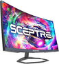 Sceptre Curved 24.5-inch Gaming Monitor up to 240Hz 1080p R1500 1ms DisplayPort x2 HDMI x2 Blue Light Shift Build-in Speakers, Machine Black 2023 (C255B-FWT240)