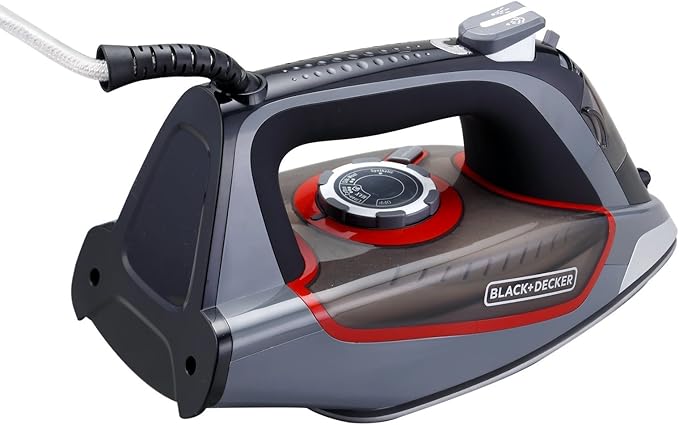 Black & Decker Steam Iron With Ceramic Soleplate 2200W,Grey,X2050-b5