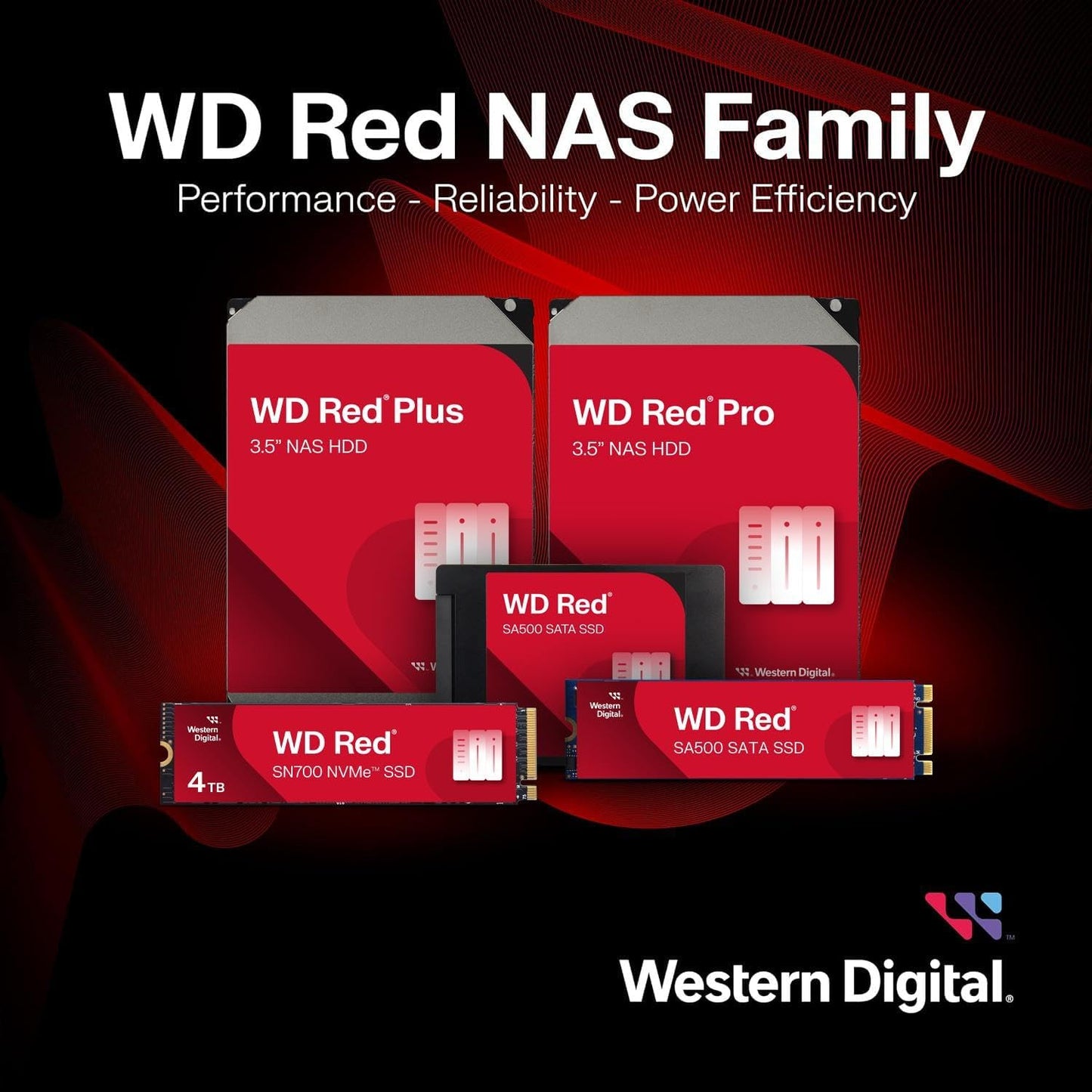 Western Digital 22TB WD Red Pro NAS Internal Hard Drive HDD - 7200 RPM, SATA 6 Gb/s, CMR, 512 MB Cache, 3.5" - WD221KFGX