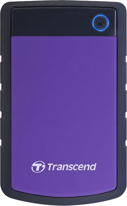 Transcend 4 TB Rugged Portable Hard Drive - Shock Resistant USB 3.1 Gen 1 StoreJet Purple - TS4TSJ25H3P