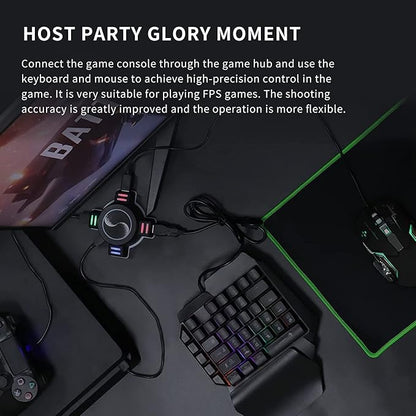 RGB Gaming Keyboard and Mouse for PS4/Xbox One/Nintendo Switch/PS3 /PC - T