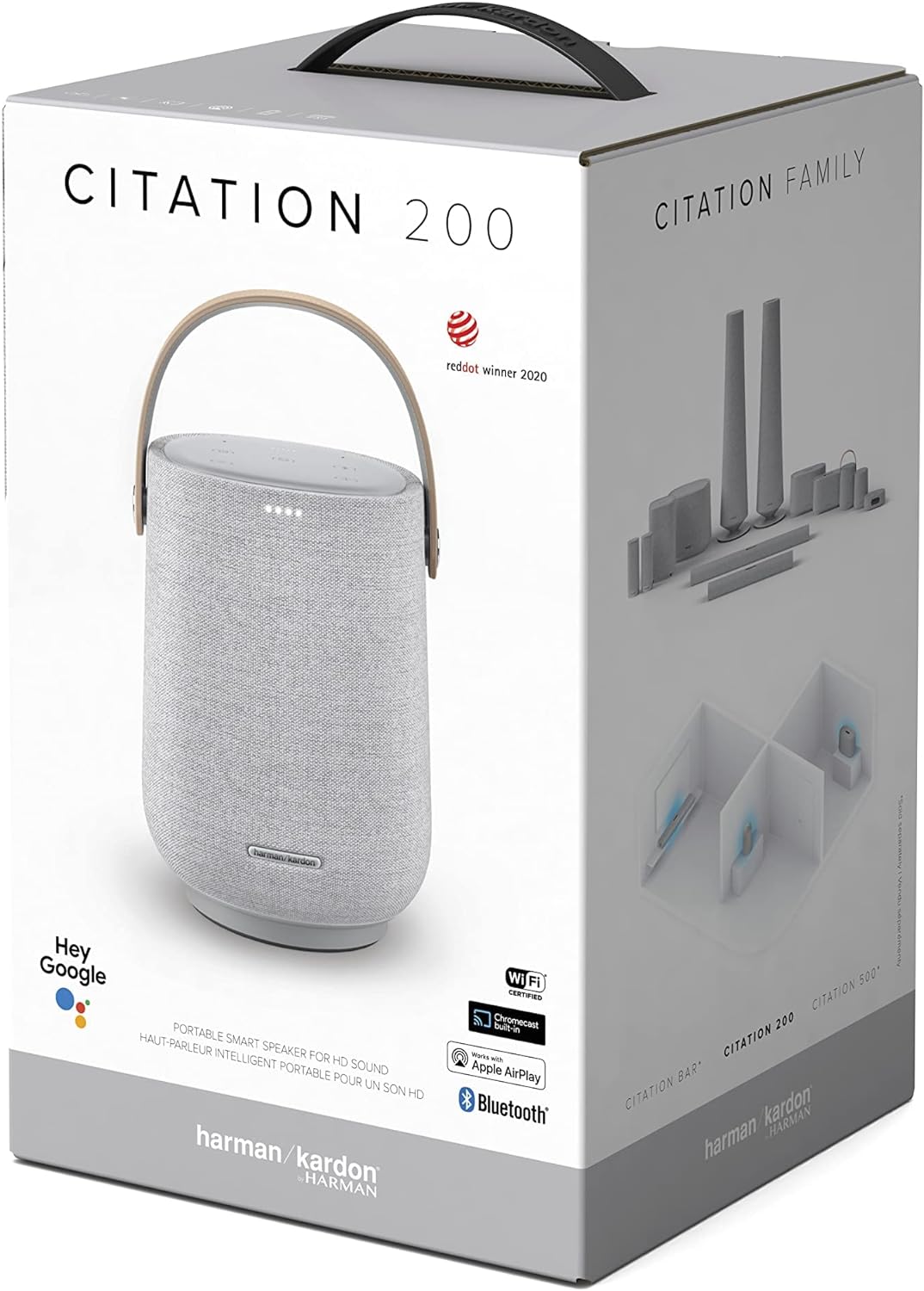 Harman Kardon Citation Portable smart speaker for HD sound 200 Gray, Bluetooth - T