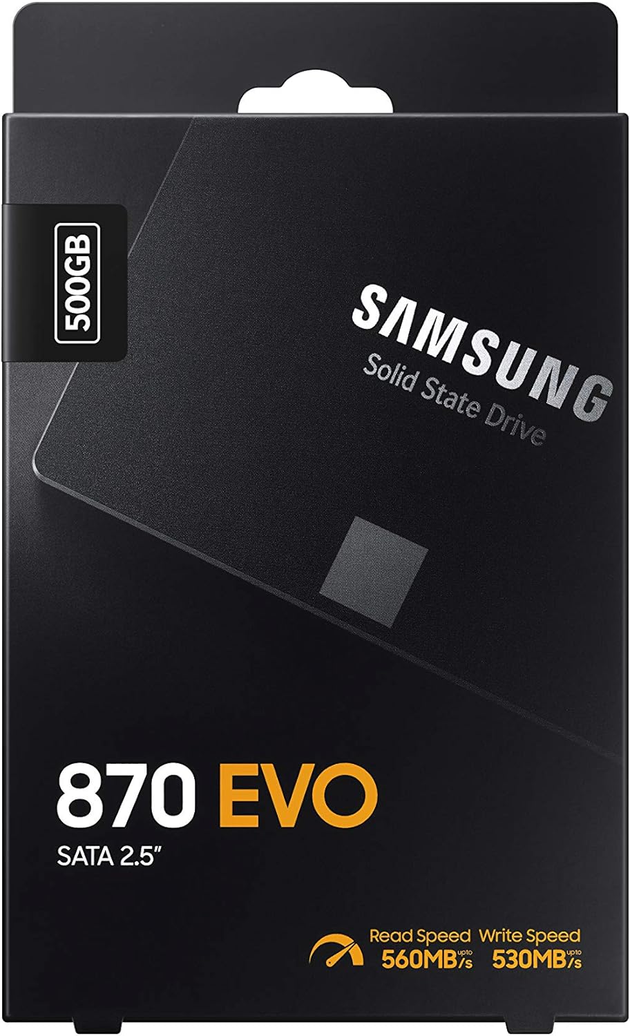 SAMSUNG 870 EVO 500GB 2.5 Inch SATA III Internal SSD MZ 77E500B/AM, Black