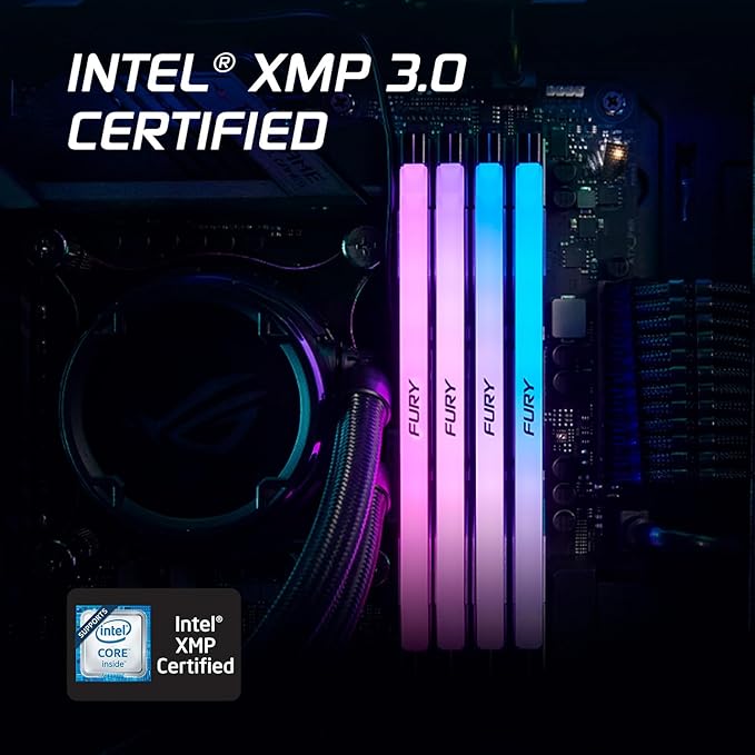 Kingston Fury Renegade DDR5 RGB 16GB 6000MT/s DDR5 CL32 DIMM Desktop Gaming Memory Single Module - KF560C32RSA-16