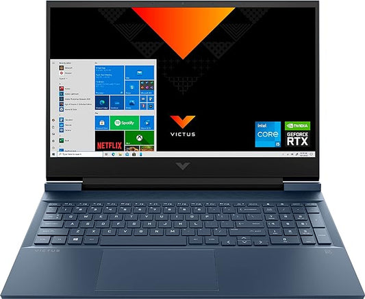 HP Victus 15-fa1104ne Gaming Laptop - 13th i7-13700H 14-Cores, 16 GB RAM, 512GB SSD, 15.6" FHD (1920X1080) 144 Hz IPS, NVIDIA GeForce RTX 4050 6GB GDDR6 Graphics, Backlit Keyboard - Performance Blue